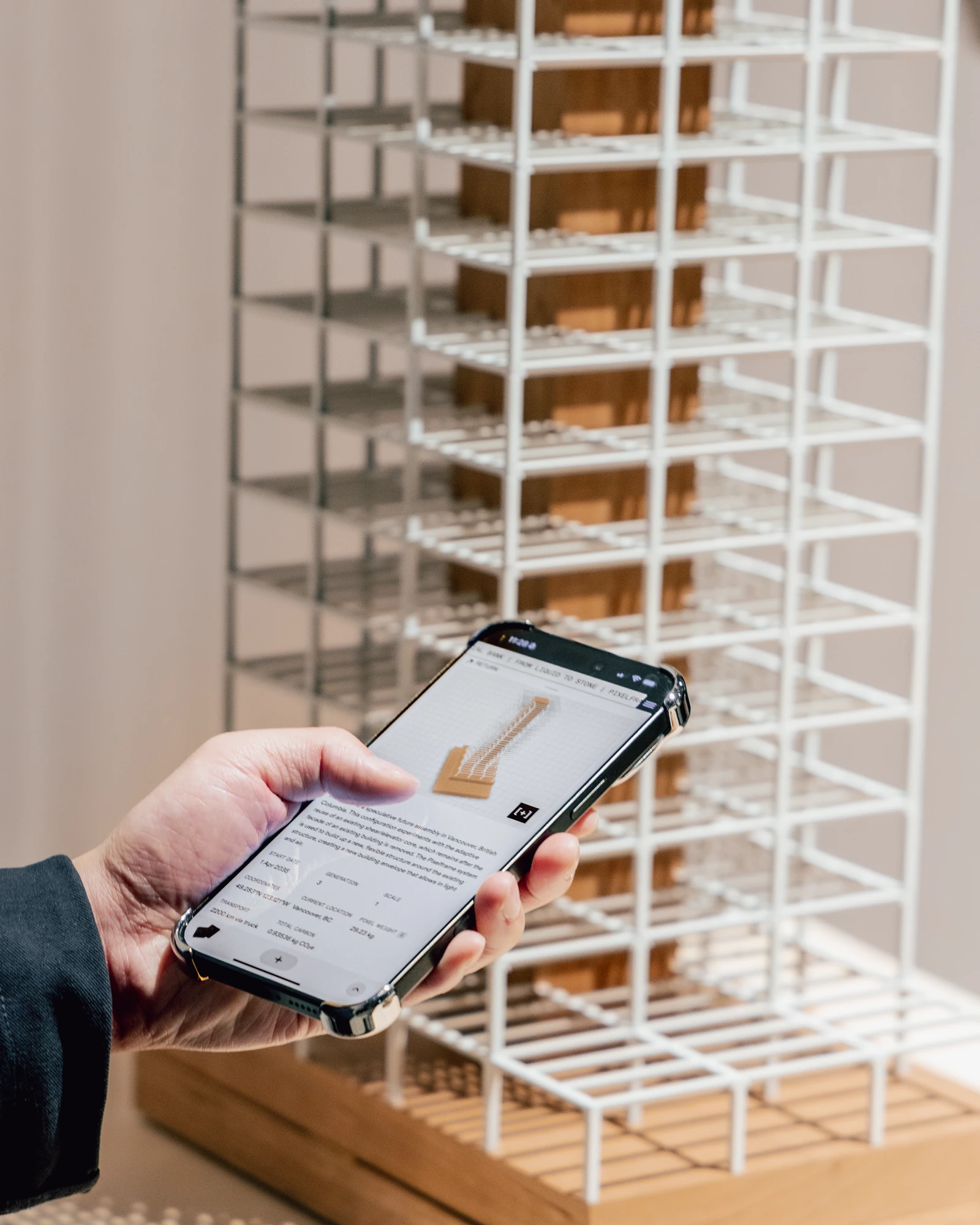 Pixelframe modular concrete elements on display at the Venice Architecture Biennale
